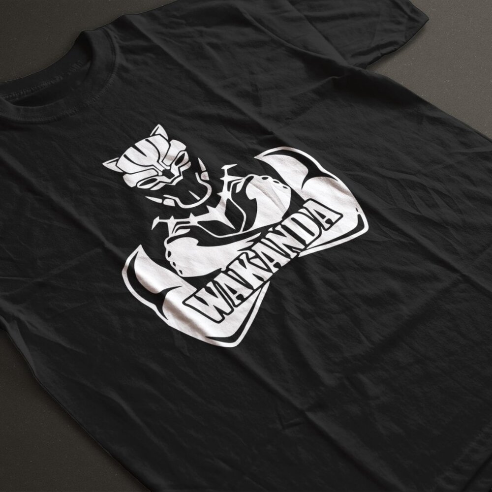 Wakanda Super Hero Black Panther Shirt Black Multiple Sizes Fast Shipping!